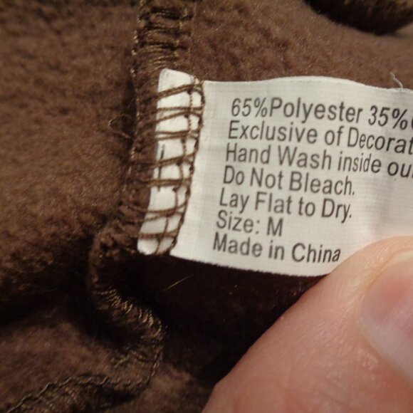 Pup Crew Dog or Cat Brown Hoodie with Bone Size Medium - Picture 8 of 8